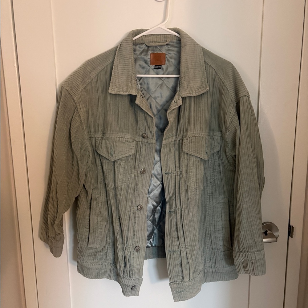 BDG Urban Outfitters Quilted Sage Bomber Jacket